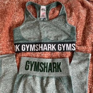 Gymshark flex sports bra- dark green marl